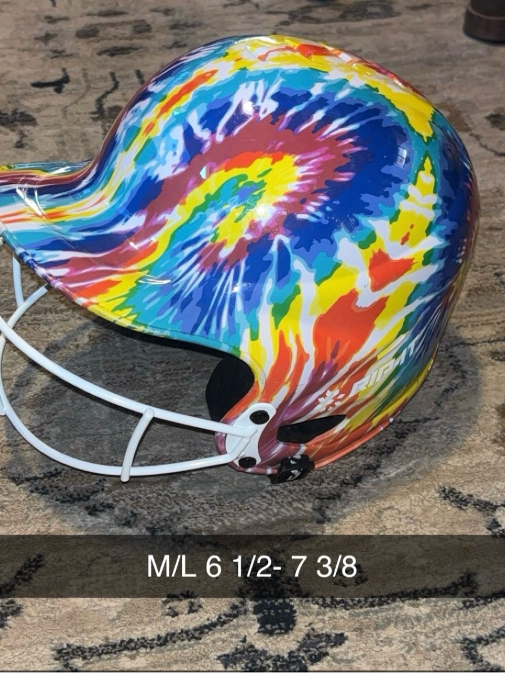 Colorful Tie-Dye Baseball/Softball Batting Helmet
